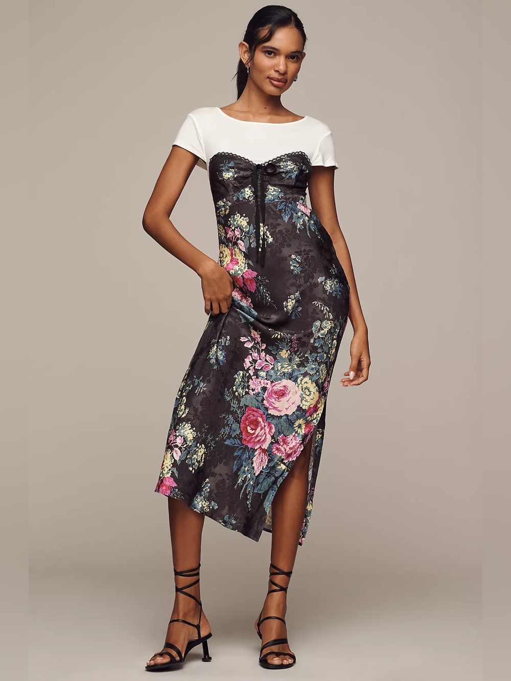 By Anthropologie Twofer Midi Slip Dress